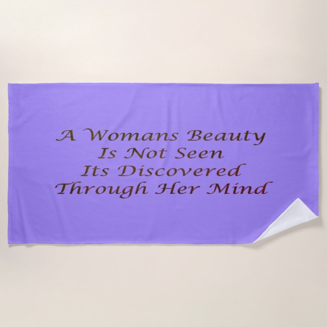 Serviette De Plage Un poème de message de beauté pour les femmes insp (Devant)