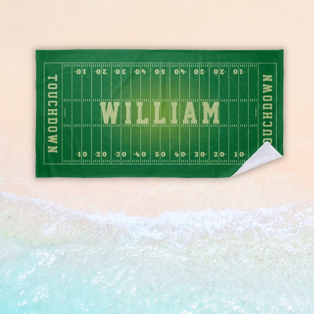 Serviette De Plage Un terrain de football américain pour enfants pers (American Football Field Personalized Kids Beach Towel
)