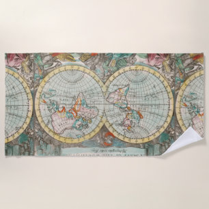 Serviette De Plage Une carte du monde