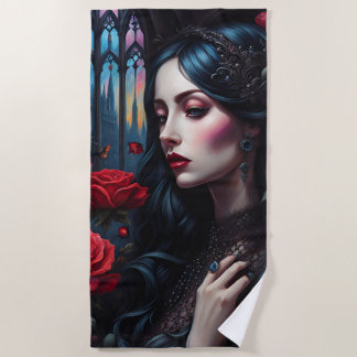 Serviette De Plage Une gothique pensive