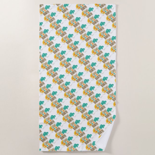 Serviette De Plage Une journée à la plage (Devant)