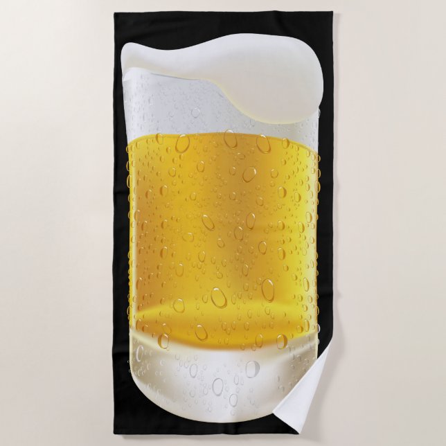 Serviette De Plage Une Mug Frosty de glace Froid Bière Soudaine Froid (Devant)
