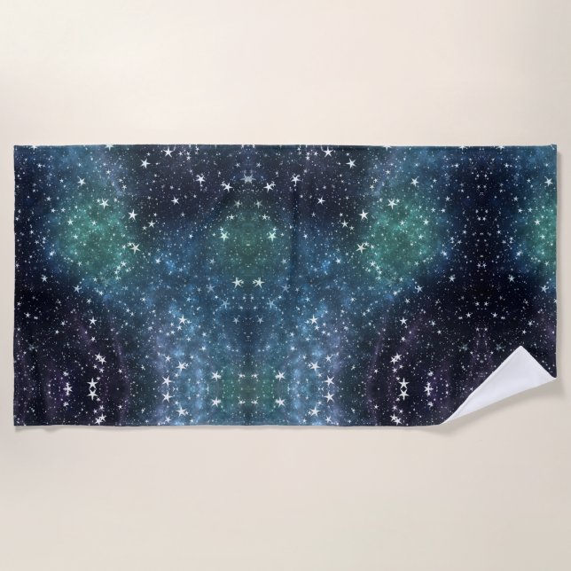 Serviette De Plage Une nuit pleine étoile (Devant)