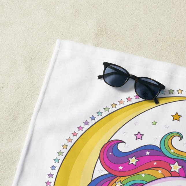 Serviette de plage Unicorn Magic (En situation)