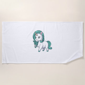 Serviette De Plage Unicorne Avec Pétrole Mane Cute Drôle Conception U