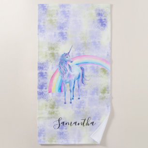 Serviette De Plage Unicorne violette