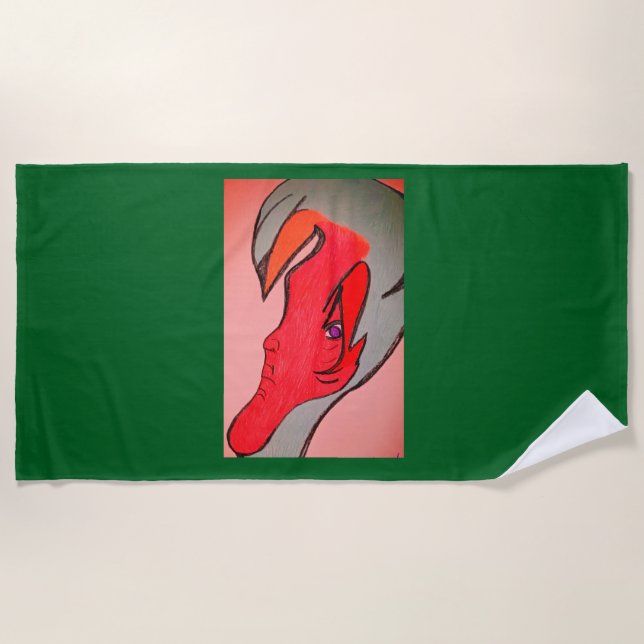 Serviette De Plage Unique Original Character Art  (Devant)