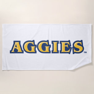Serviette De Plage Université d'État NCA&T Mot-symbole Aggies