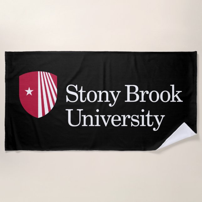Serviette De Plage Université Stony Brook | Mot-symbole (Devant)