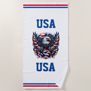 serviette de plage USA Beach