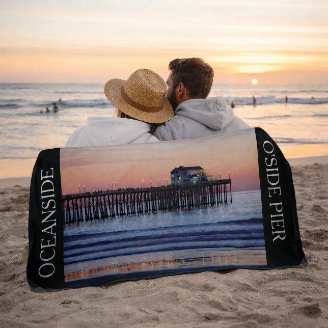 Serviette De Plage Vacances à Oceanside Pier Cali  (Créateur téléchargé)