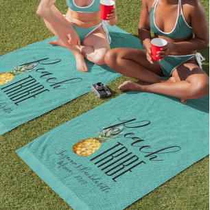 Serviette De Plage Vacances de Fille de Tribu de Plage Enterrement de