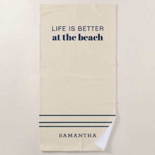 Serviette De Plage Vacances en famille personnalisées sont mieux sur