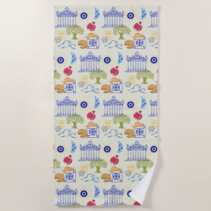 Serviette De Plage Vacances en Grèce Minimalisme