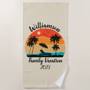 Serviette De Plage Vacances familiales personnalisées