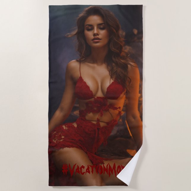 Serviette De Plage #VacationMode Beach Towel (Devant)