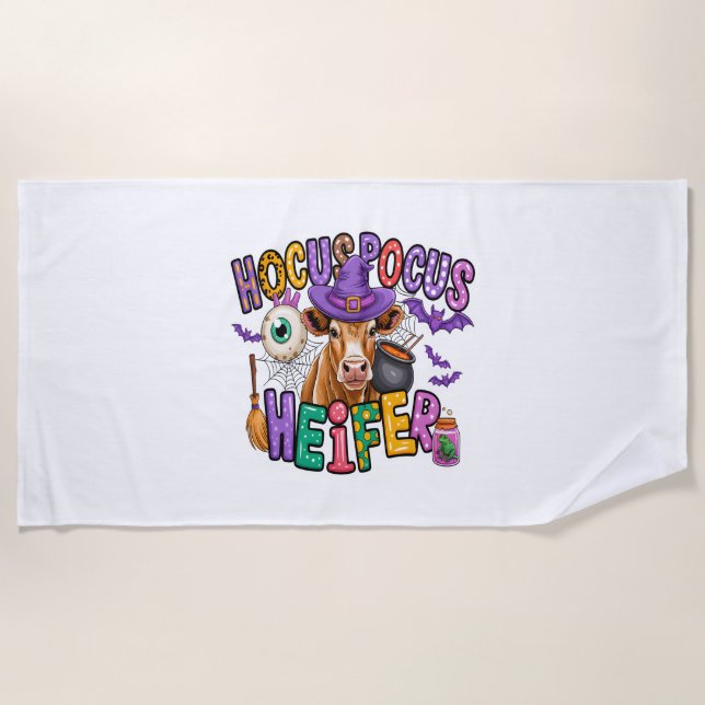 Serviette De Plage Vache d'Halloween Moo Boo (Devant)