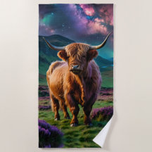 Vache Highland Under The Stars