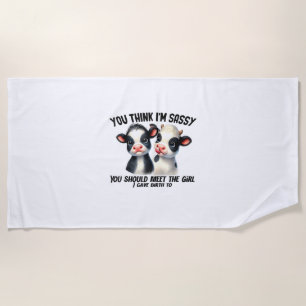 Serviette De Plage Vache, tu crois que je suis sûr que tu devrais ren