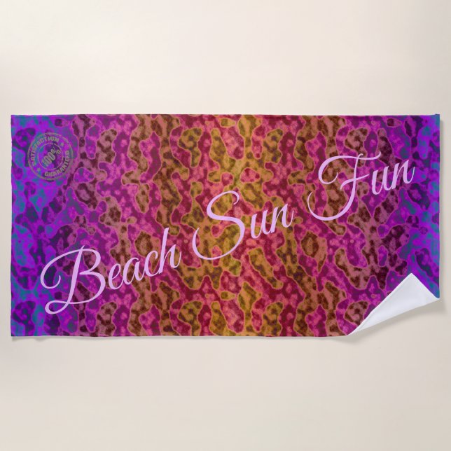 Serviette De Plage Vagues branchées (Devant)