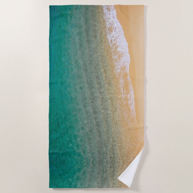 Serviette de plage - Vagues océaniques (Devant)
