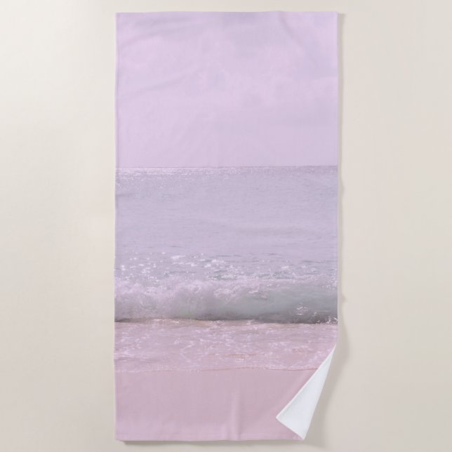 Serviette De Plage Vagues océaniques Pastel doux 5 (Devant)