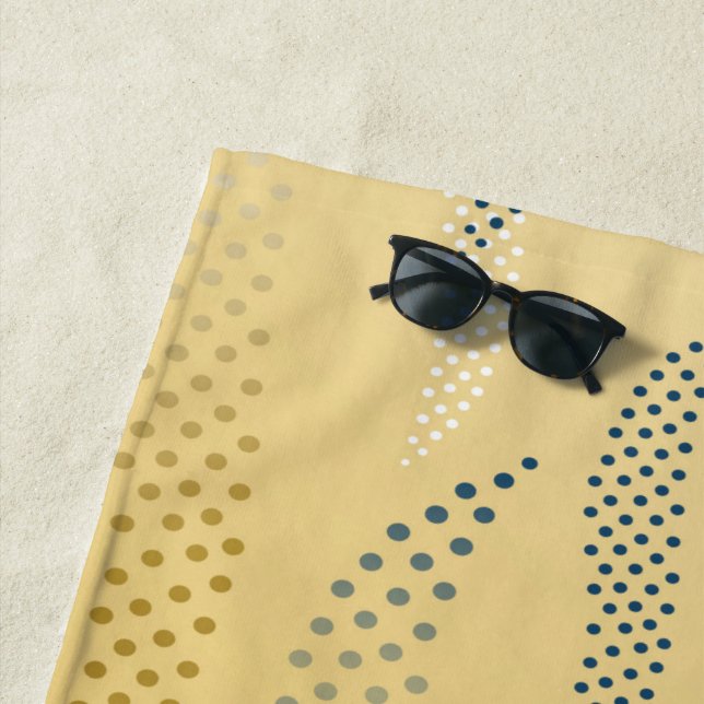 Serviette De Plage Vagues Tigre (motif stylisé) 1 (En situation)