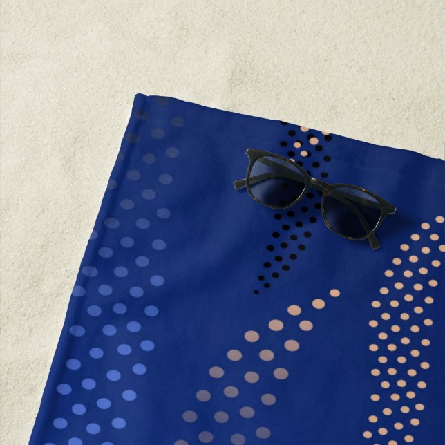 Serviette De Plage Vagues Tigre (motif stylisé) 2 (En situation)