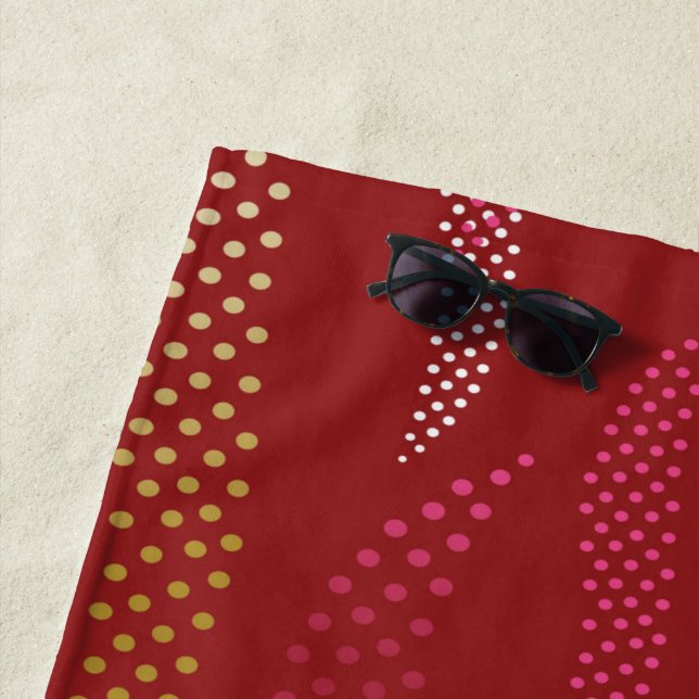 Serviette De Plage Vagues Tigre (motif stylisé) 8 (En situation)