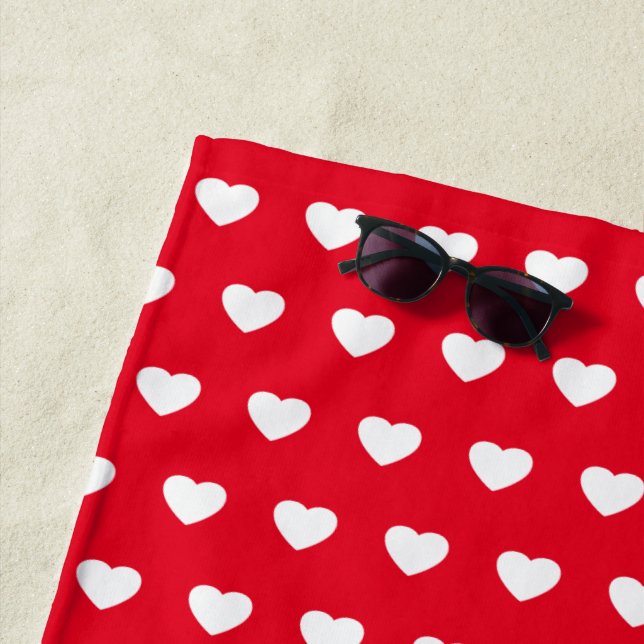 Serviette De Plage Valentine coeur amour romance (En situation)