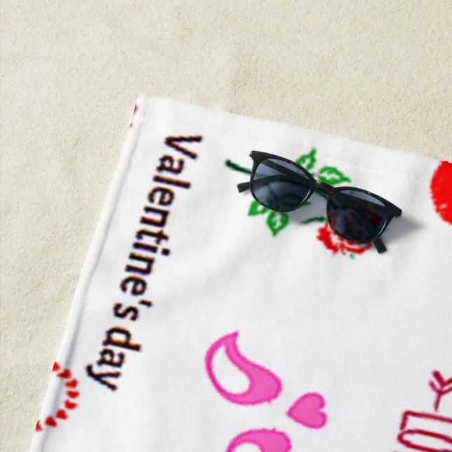 Serviette De Plage Valentine's Day (En situation)