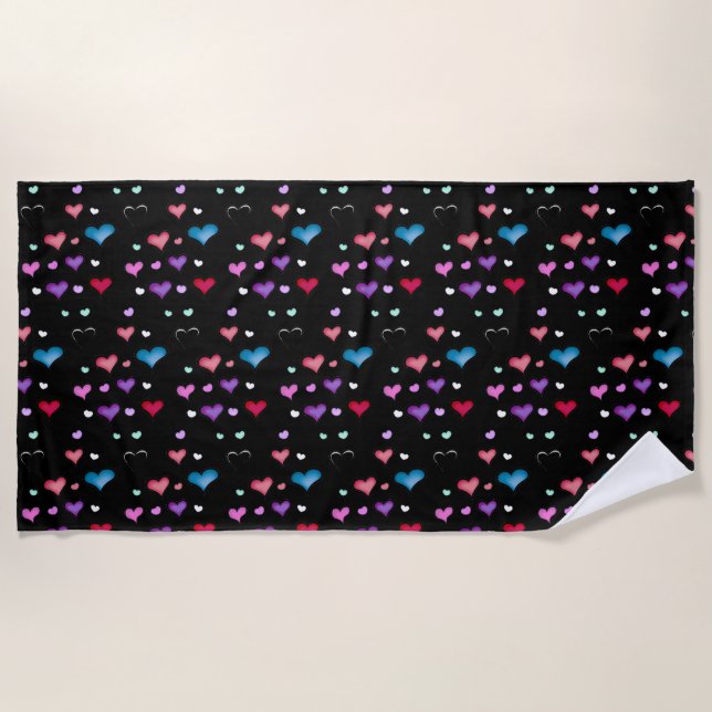 Serviette De Plage Valentine's Day coeur Beach Towel (Devant)