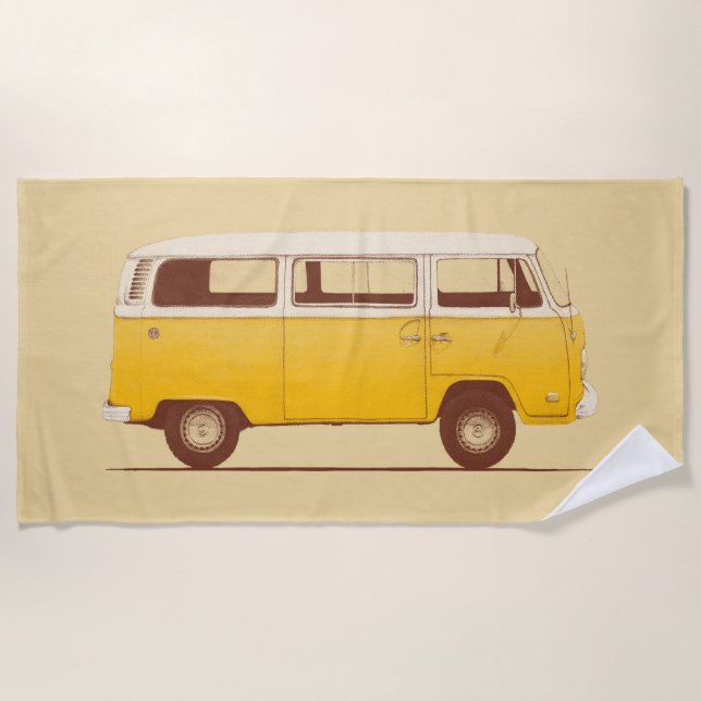 Serviette De Plage Van jaune | Florent Bodart (Devant)