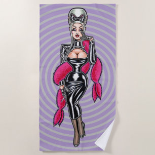 Serviette De Plage Vana DeVinyl™/Déesse de la Glamour