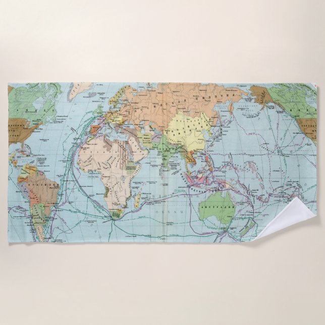 Serviette De Plage Vazhneishie Inostrannye Krugosvetnye Zkspeditsii (Devant)