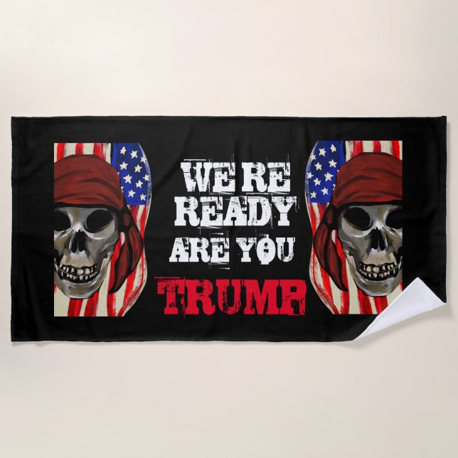 SERVIETTE DE PLAGE VÉHICULES POUR TRUMP (Devant)