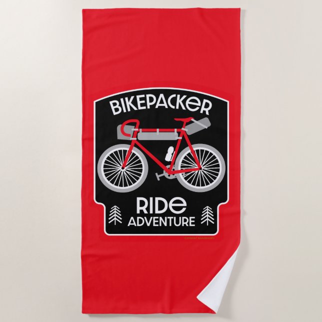 Serviette De Plage Vélo de randonnée à vélo (Devant)