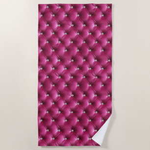 Serviette De Plage Velours Luxe Glamour Rose Faux