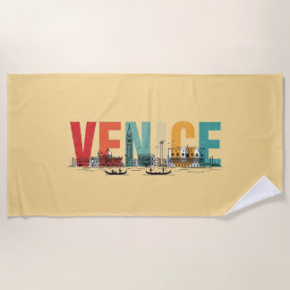 Serviette De Plage Venise Italie