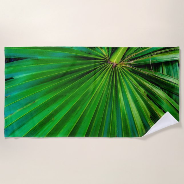 Serviette de plage Ventilateur Palmetto de scie (Devant)