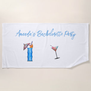 Serviette De Plage Verre à whisky Punch Martini de Demoiselle d'Honne