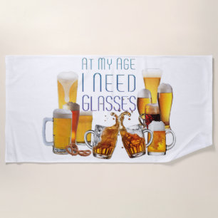 Serviette De Plage Verres à bière SlipperyJoe's verres à pilsner chop