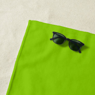 Serviette De Plage Vert uni couleur solide Brat