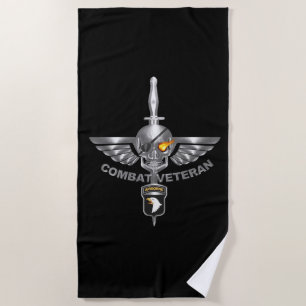 Serviette De Plage Vétéran de combat de la 101e division aéroportée