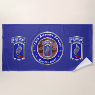 Serviette De Plage Vétéran de la brigade aéroportée 173 