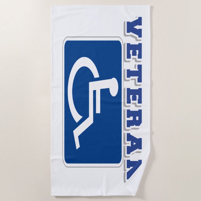 Serviette De Plage Vétérinaire handicapé handicapé (Devant)
