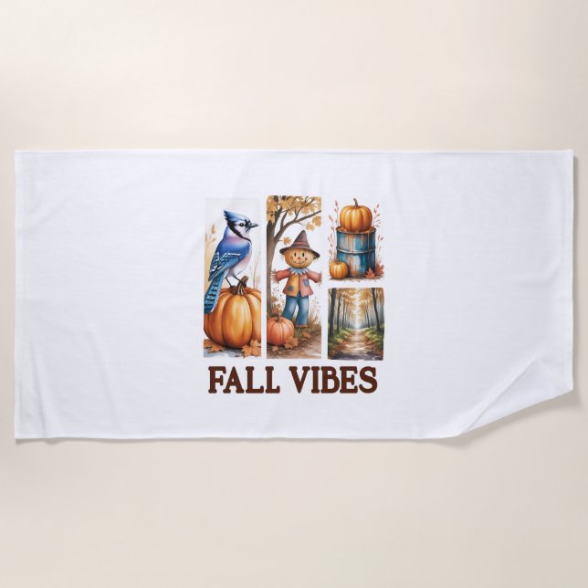 Serviette De Plage Vibes d'automne Vibes d'automne (Devant)