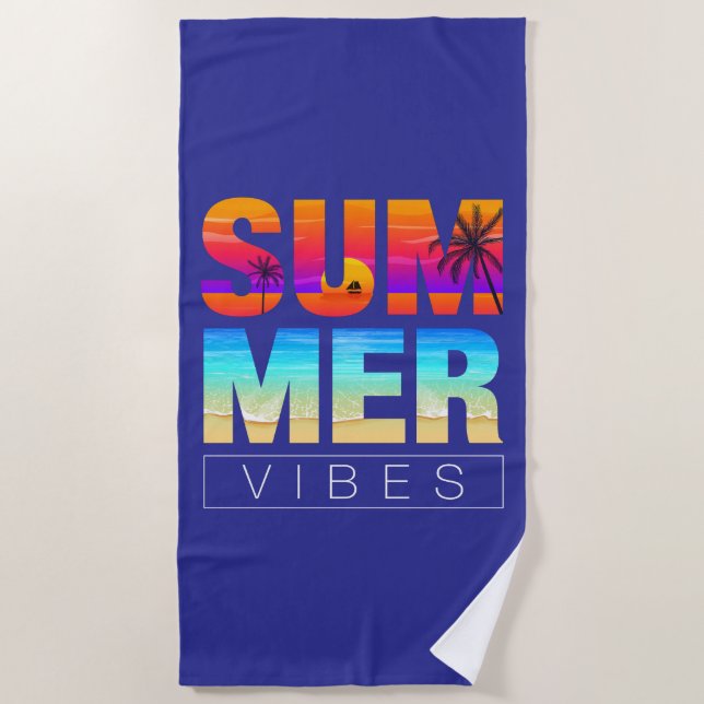 Serviette De Plage Vibes d'été (Devant)