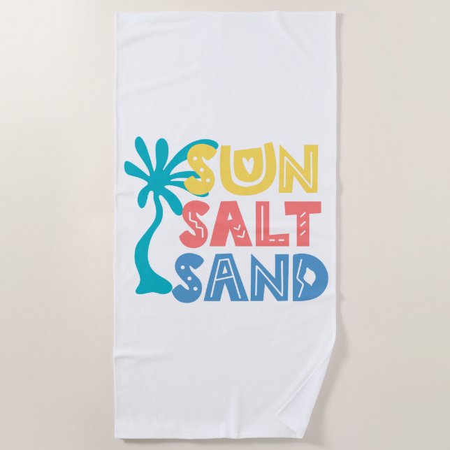 Serviette De Plage Vibes d'été de sable fin (Devant)