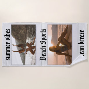 Serviette De Plage vibes d'été sports de plage brise océanique Servie